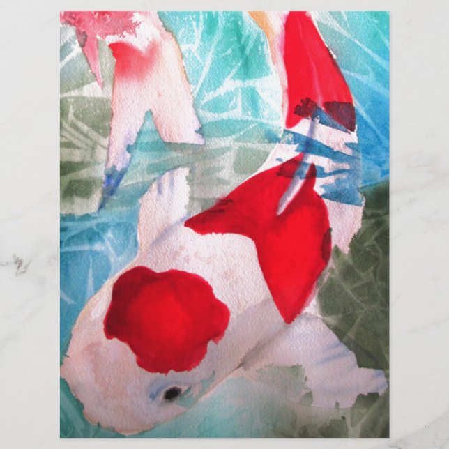 Kohaku Koi 2 Japanse waterverf (Voorkant)