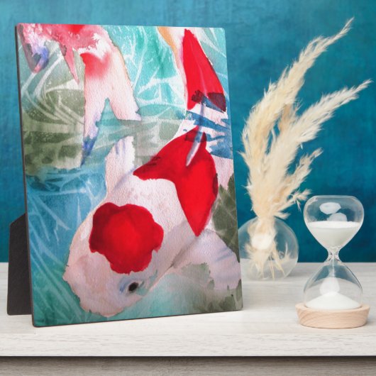 Kohaku Koi 2 Japanse waterverf Fotoplaat (Zijkant)