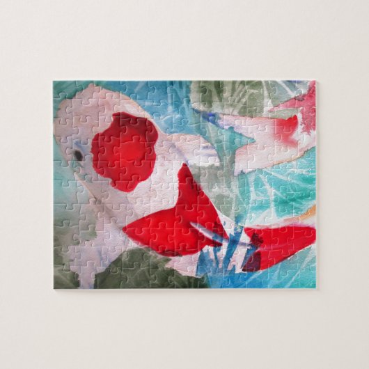 Kohaku Koi 2 Japanse waterverf Legpuzzel (Horizontaal)