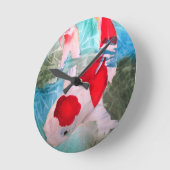 Kohaku Koi 2 Japanse waterverf Ronde Klok (Hoek)