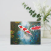 Kohaku Koi Briefkaart (Staand voorkant)