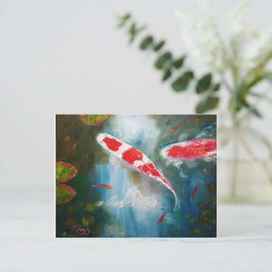 Kohaku Koi Briefkaart (Staand voorkant)