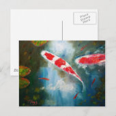 Kohaku Koi Briefkaart (Voorkant / Achterkant)