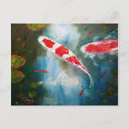 Kohaku Koi Briefkaart (Voorkant)