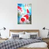 Kohaku Koi II Japanse vis originele kunst Canvas Afdruk (Insitu (Slaapkamer))