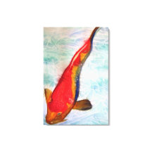 Kohaku Koi Japans vis originele waterverf kunst