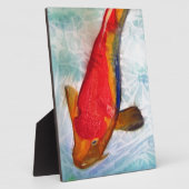 Kohaku Koi Japanse vis waterverf kunst Fotoplaat (Zijkant)