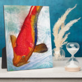 Kohaku Koi Japanse vis waterverf kunst Fotoplaat (Zijkant)