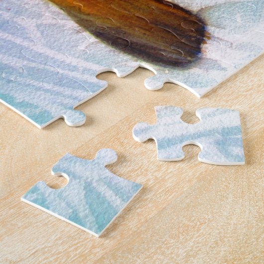 Kohaku Koi Japanse vis waterverf kunst Legpuzzel (Zijkant)