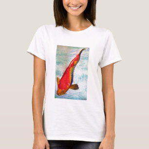 Kohaku Koi Japanse vis waterverf kunst T-shirt