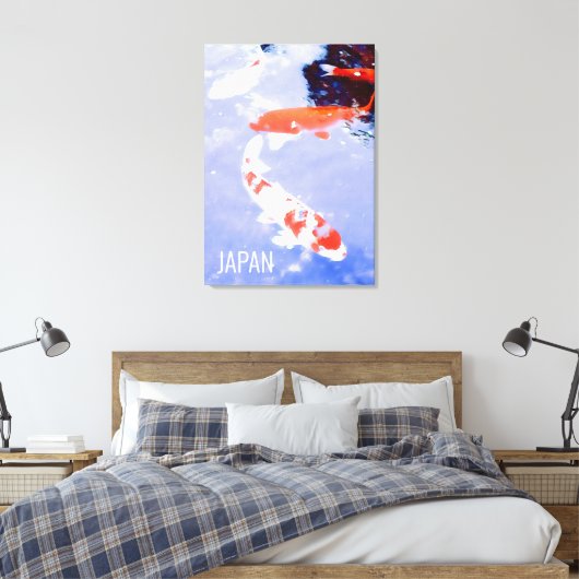 Kohaku koi Japanse visreisposter Japan Canvas Afdruk (Insitu (Slaapkamer))