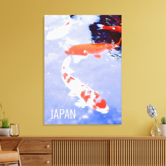 Kohaku koi Japanse visreisposter Japan Canvas Afdruk (Insitu (Woonkamer))