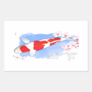 Kohaku Koi Rechthoekige Sticker