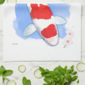 Kohaku Koi Theedoek (Gevouwen)