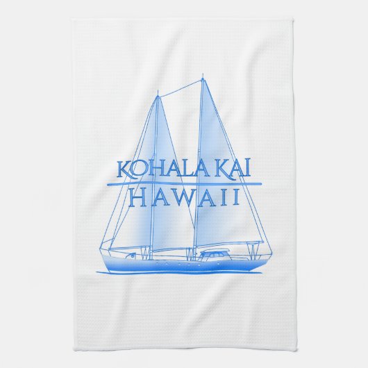 Kohala Kai Kustal Nautical Sailing Sailor Theedoek (Verticaal)