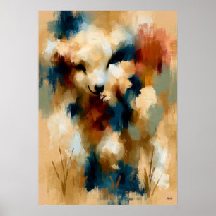 Kohitsuji Daisy Knuffel Cute Baby Lam Kawaii Kunst Poster