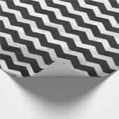 Kohl Black Chevron Pattern Cadeaupapier (Hoek)