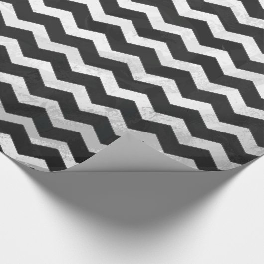 Kohl Black Chevron Pattern Cadeaupapier (Hoek)
