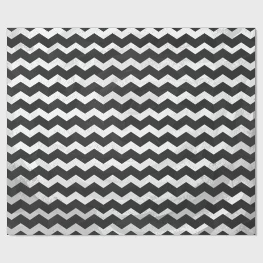 Kohl Black Chevron Pattern Cadeaupapier (Vlak)