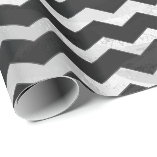 Kohl Black Chevron Pattern Cadeaupapier (Rol Hoek)