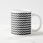 Kohl Black Chevron Pattern Grote Koffiekop (Rechts)