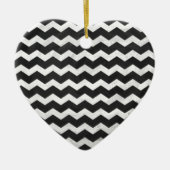 Kohl Black Chevron Pattern Keramisch Ornament (Voorkant)
