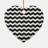 Kohl Black Chevron Pattern Keramisch Ornament (Achterkant)
