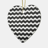 Kohl Black Chevron Pattern Keramisch Ornament (Links)