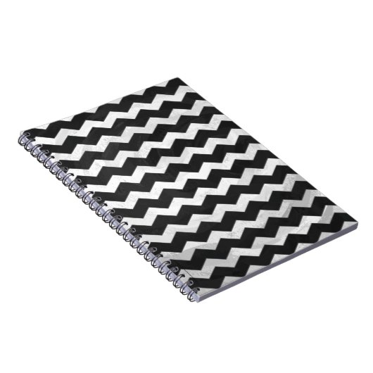 Kohl Black Chevron Pattern Notitieboek (Rechterzijde)