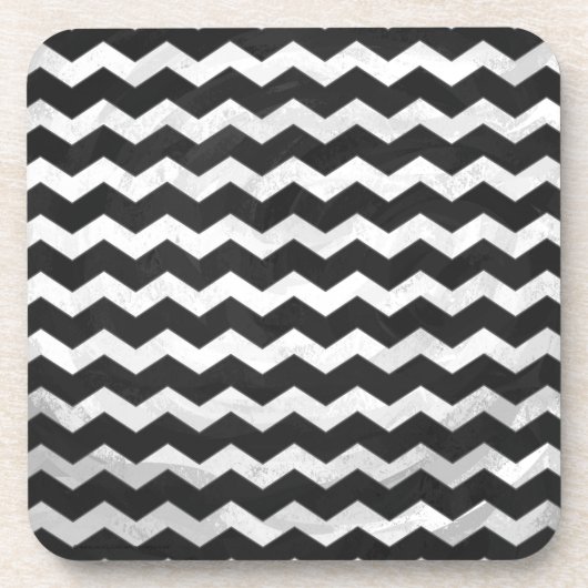 Kohl Black Chevron Pattern Onderzetter (Voorkant)