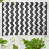 Kohl Black Chevron Pattern Theedoek (Gevouwen)
