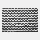 Kohl Black Chevron Pattern Theedoek (Horizontaal)
