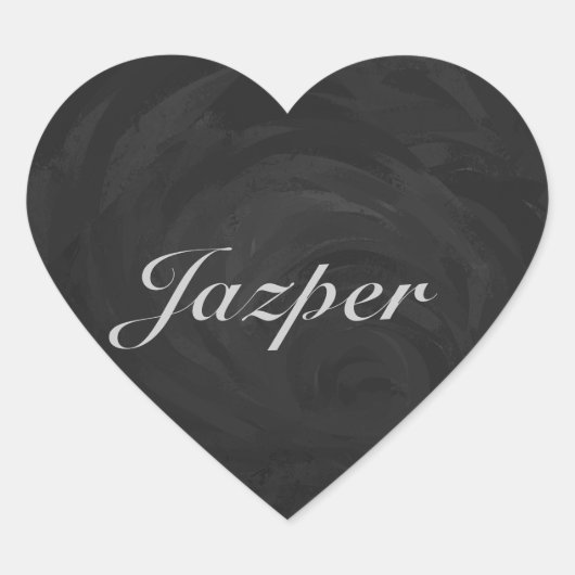 Kohl Black Monogram persoonlijk Hart Sticker (Voorkant)