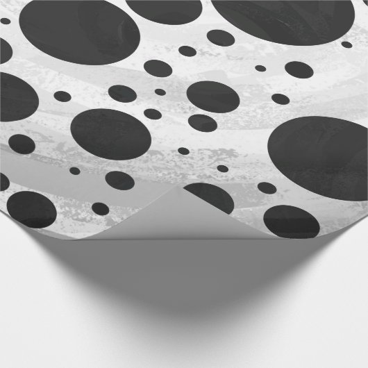 Kohl Black Polka Dot Pattern Cadeaupapier (Hoek)