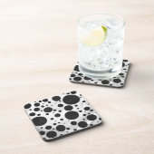 Kohl Black Polka Dot Pattern Drankjes Onderzetter (Rechterzijde)