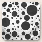 Kohl Black Polka Dot Pattern Drankjes Onderzetter (Voorkant)