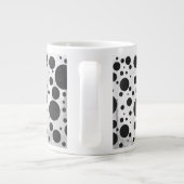 Kohl Black Polka Dot Pattern Grote Koffiekop (Achterkant)