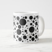 Kohl Black Polka Dot Pattern Grote Koffiekop (Voorkant rechts)