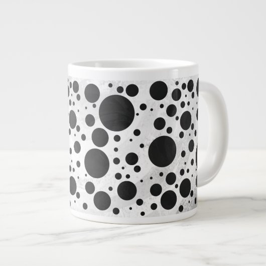 Kohl Black Polka Dot Pattern Grote Koffiekop (Voorkant rechts)