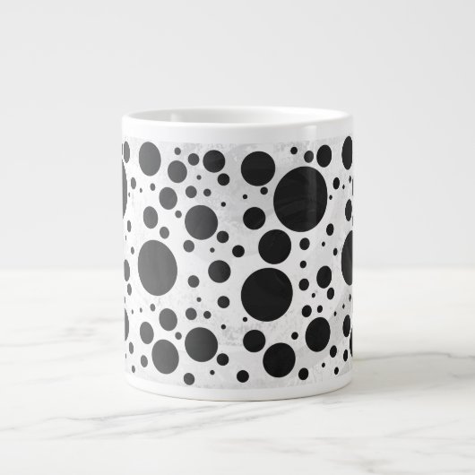 Kohl Black Polka Dot Pattern Grote Koffiekop (Voorkant)