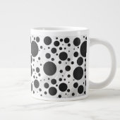 Kohl Black Polka Dot Pattern Grote Koffiekop (Rechts)