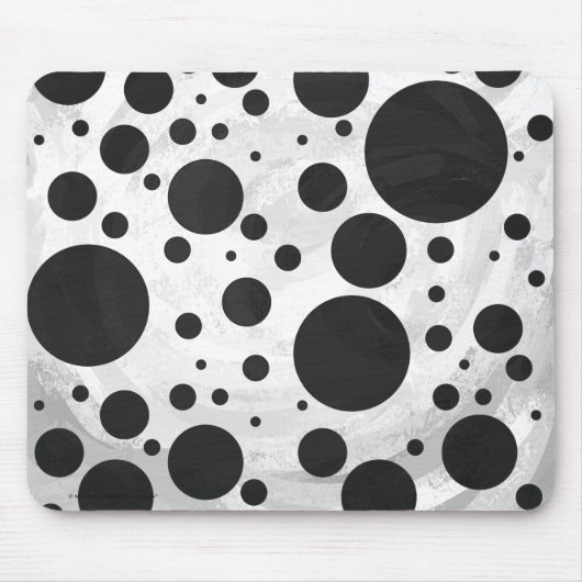 Kohl Black Polka Dot Pattern Muismat (Voorkant)