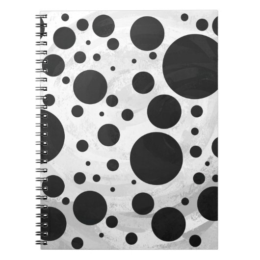 Kohl Black Polka Dot Pattern Notitieboek (Voorkant)