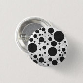 Kohl Black Polka Dot Pattern Ronde Button 3,2 Cm (Voorkant /achterkant)