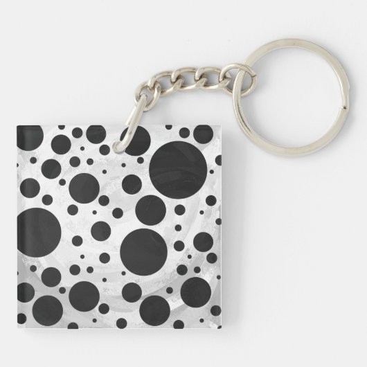 Kohl Black Polka Dot Pattern Sleutelhanger (Achterkant)