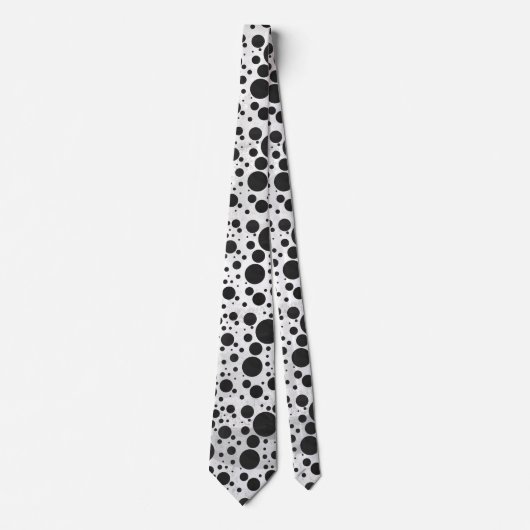 Kohl Black Polka Dot Pattern Stropdas (Voorkant)