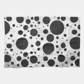 Kohl Black Polka Dot Pattern Theedoek (Horizontaal)