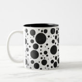 Kohl Black Polka Dot Pattern Tweekleurige Koffiemok (Links)