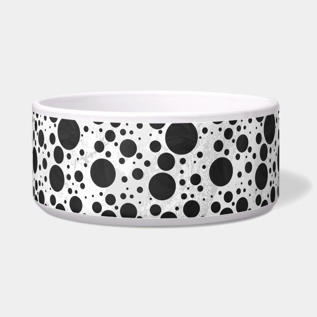 Kohl Black Polka Dot Pattern Voerbakje (Rechts)