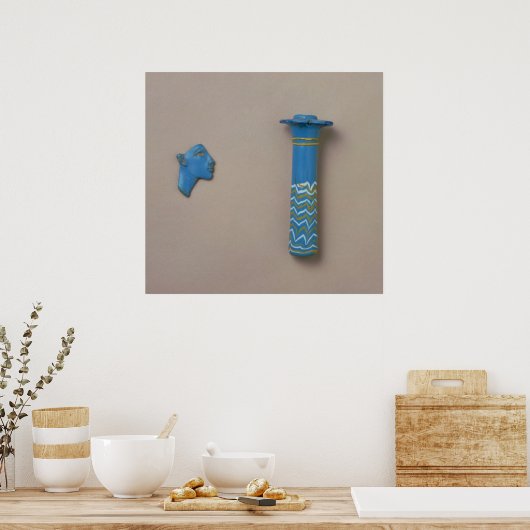 Kohl-kolf en inktfragment van de palmkolom poster (Keuken)